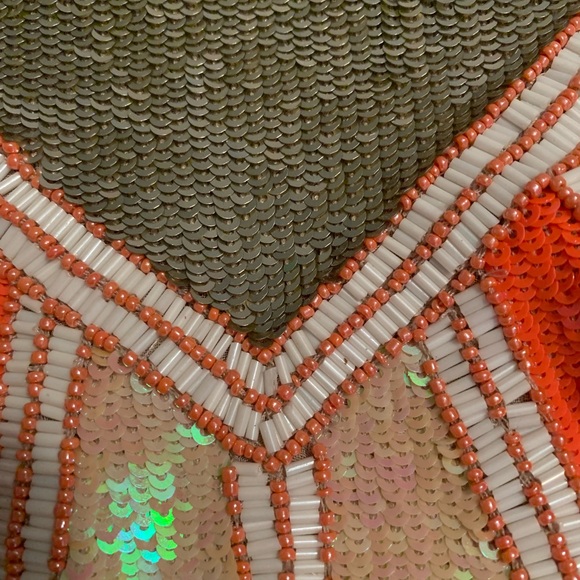 All Saints Sequin Jada Geometric Sequins Top - Picture 4 of 10